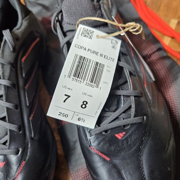 New Adidas COPA PURE 3 ELITE FG Core Black/Carbon/Lucid Red ID9041 Sz 7 US Men - Picture 11 of 15